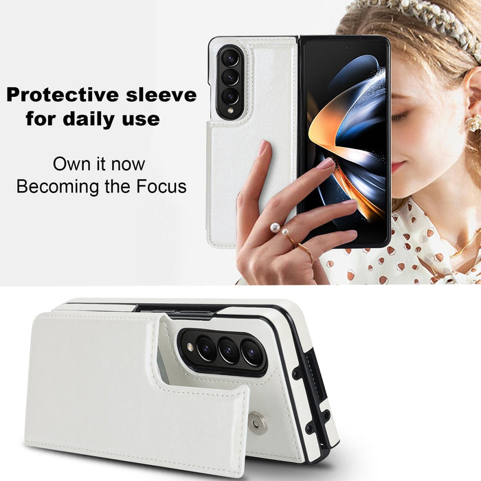 Double Buckle Pu Phone Case Full Coverage For Samsung