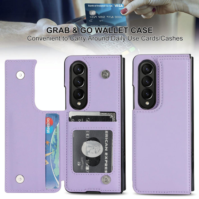 Double Buckle Pu Phone Case Full Coverage For Samsung