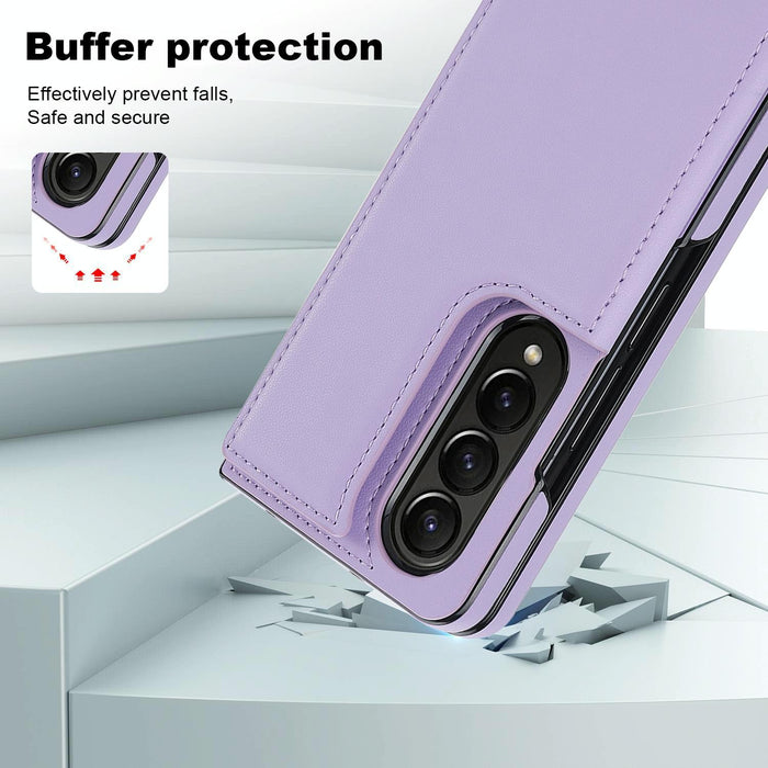 Double Buckle Pu Phone Case Full Coverage For Samsung