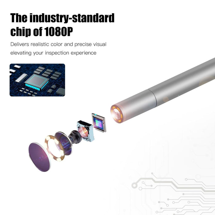 3.9Mm Red Hd Waterproof Portable Integrated Hand-Held Vertical Screen Industry Endoscope Length 2M Hardwire