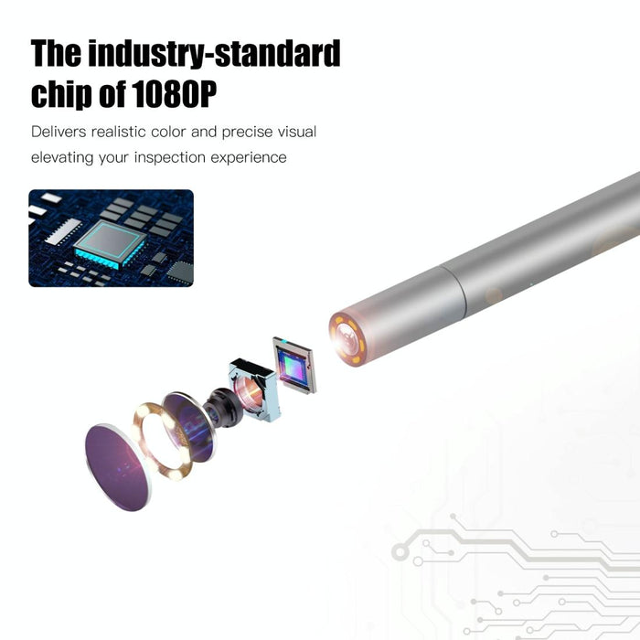 3.9Mm Red Hd Waterproof Portable Integrated Hand-Held Vertical Screen Industry Endoscope Length 5M Hardwire