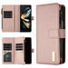 Litchi Texture Zip Wallets For Samsung Galaxy z Fold 4