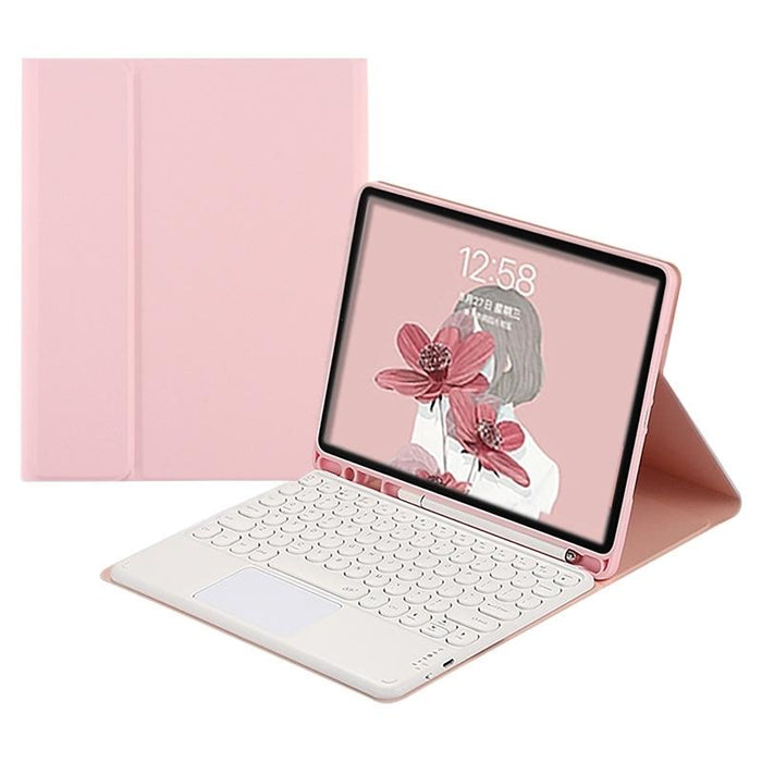 Bluetooth Keyboard Leather Case With Touchpad & Pen Slot For Samsung Galaxy Tab S8+ / S7 Fe / S7+