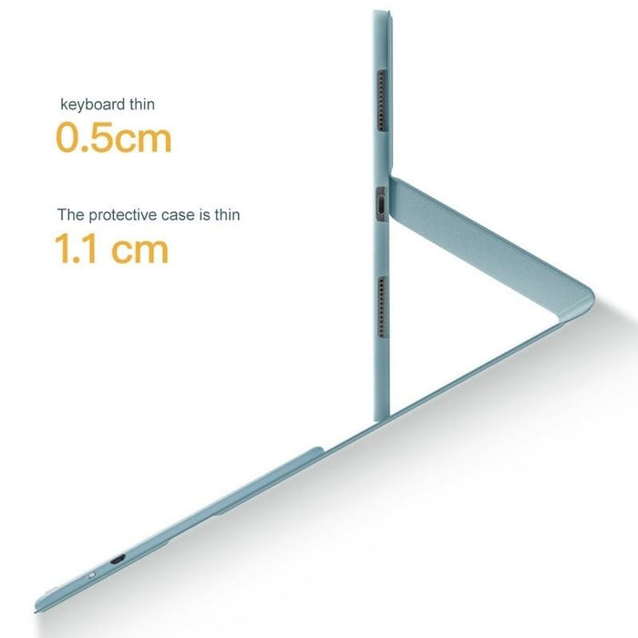 Bluetooth Keyboard Leather Case With Touchpad & Pen Slot For Samsung Galaxy Tab S8+ / S7 Fe / S7+