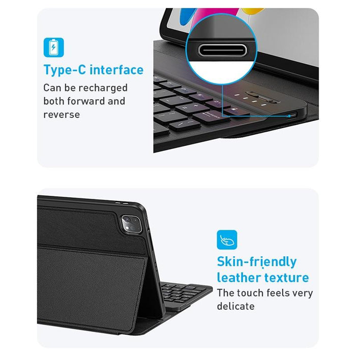 Skin Feel Magnetic Detachable Keyboard Tablet Case