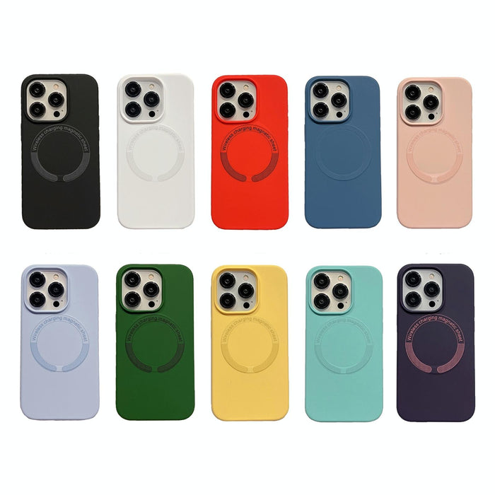 Magsafe Magnetic Silicone Phone Case For Iphone 15