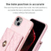 Horizontal Wallet Rhombic Leather Phone Case For Iphone 15