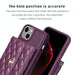 Horizontal Wallet Rhombic Leather Phone Case For Iphone 15