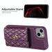 Horizontal Wallet Rhombic Leather Phone Case For Iphone 15