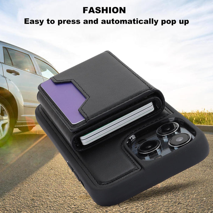 Rfid Anti Theft Detachable Card Bag Leather Phone Case