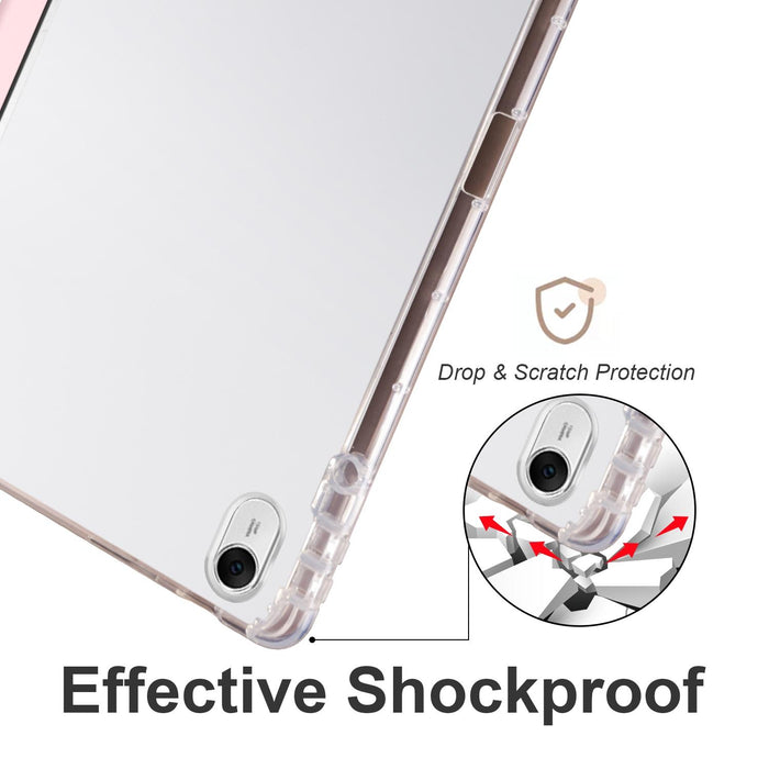 3-Folding Transparent Tpu Smart Leather Tablet Case