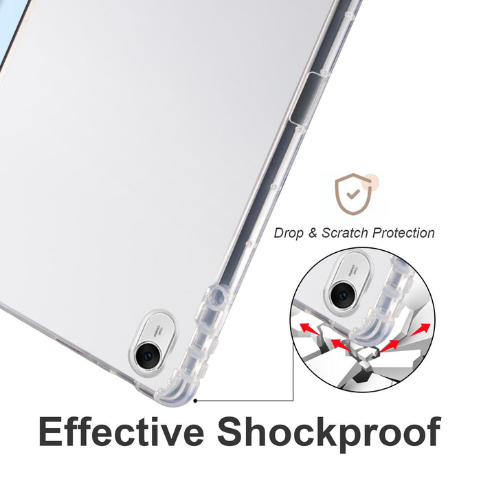 3-Folding Transparent Tpu Smart Leather Tablet Case