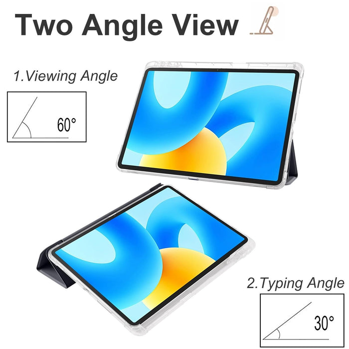 3-Folding Transparent Tpu Smart Leather Tablet Case