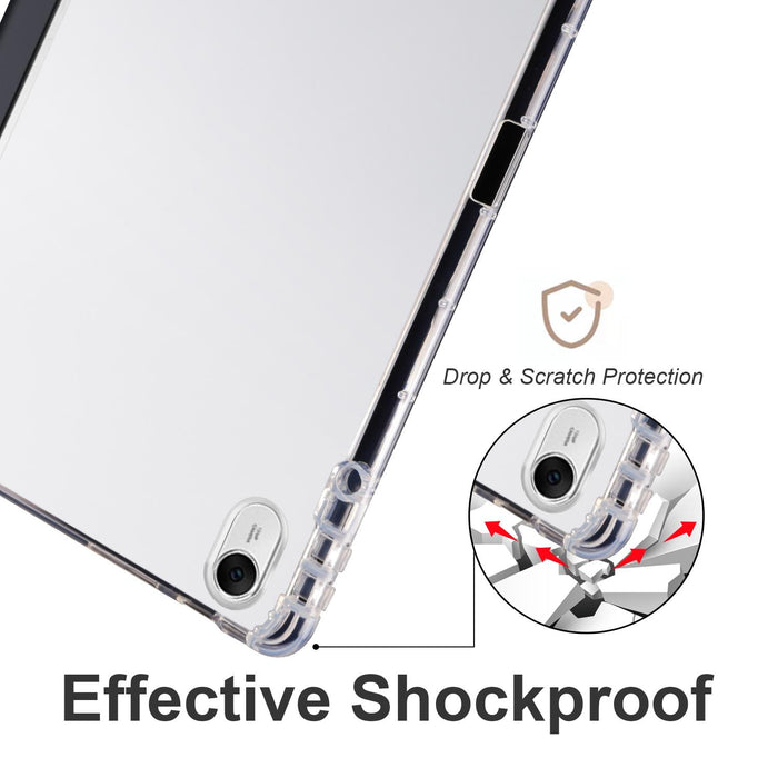 3-Folding Transparent Tpu Smart Leather Tablet Case