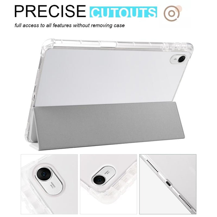 3-Folding Transparent Tpu Smart Leather Tablet Case