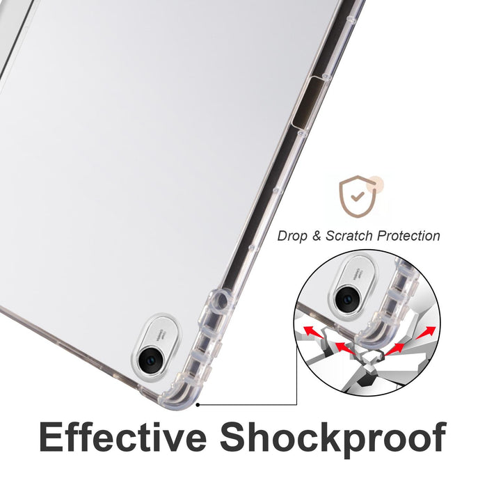 3-Folding Transparent Tpu Smart Leather Tablet Case