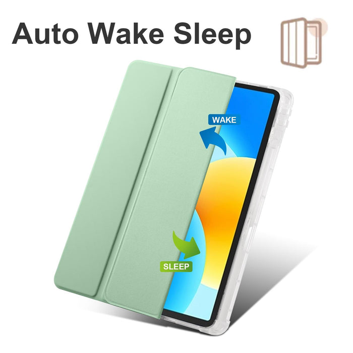 3-Folding Transparent Tpu Smart Leather Tablet Case