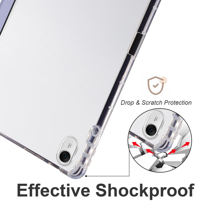 3-Folding Transparent Tpu Smart Leather Tablet Case