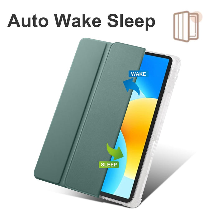 3-Folding Transparent Tpu Smart Leather Tablet Case