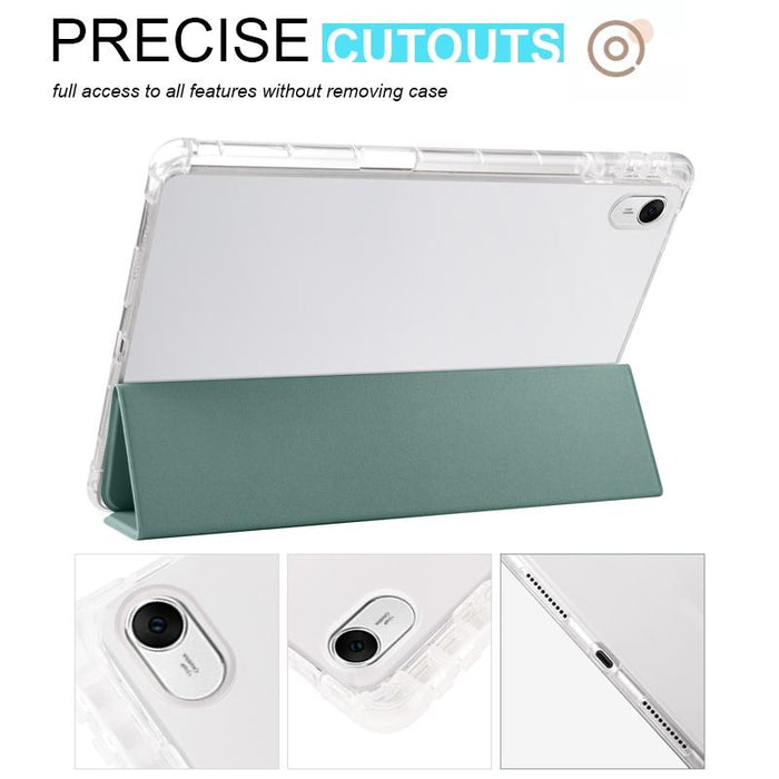 3-Folding Transparent Tpu Smart Leather Tablet Case