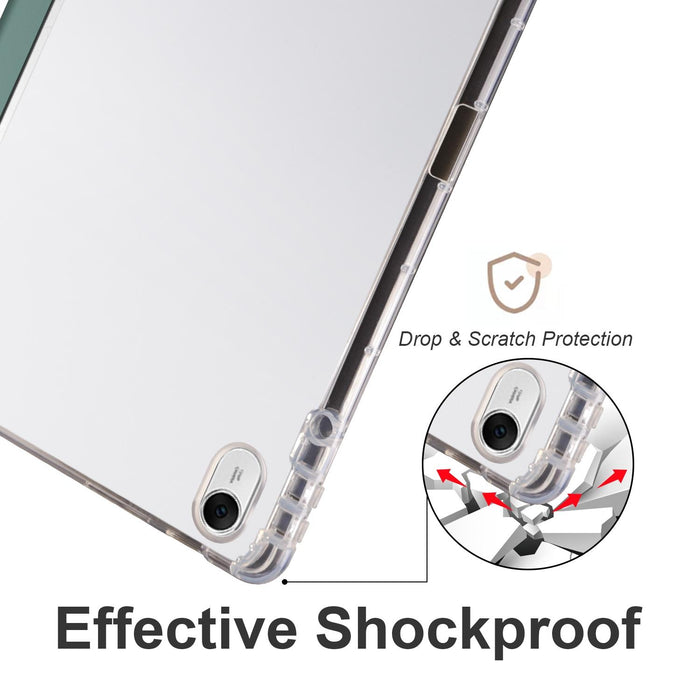 3-Folding Transparent Tpu Smart Leather Tablet Case