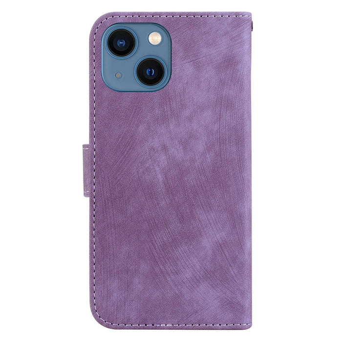 Little Tiger Embossed Leather Phone Case For Iphone 15