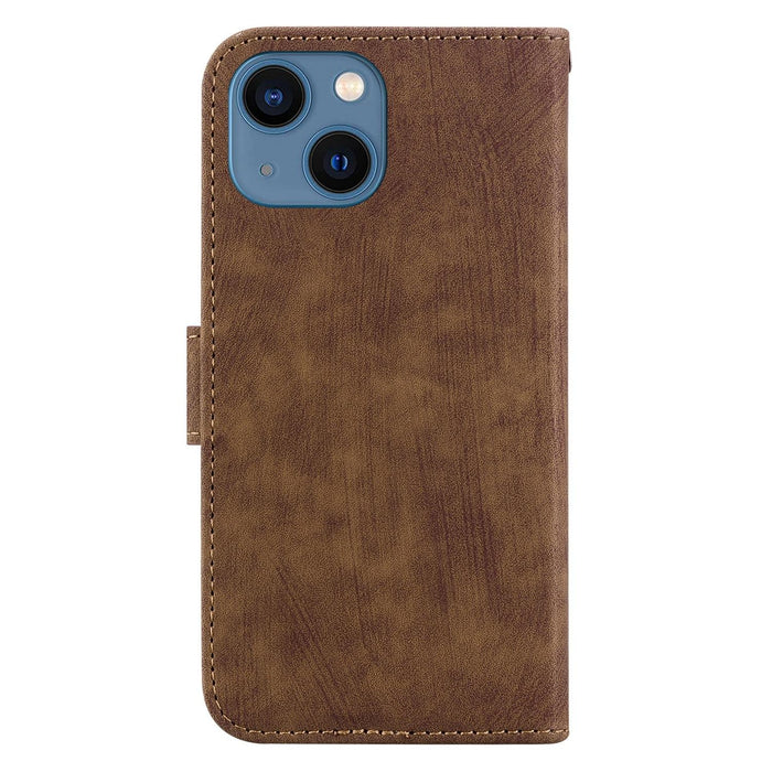 Little Tiger Embossed Leather Phone Case For Iphone 15