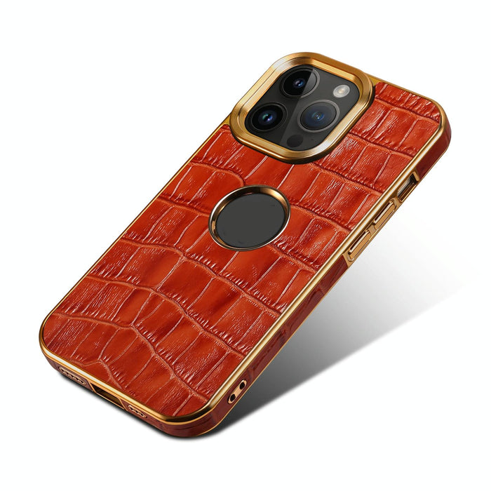 Denior Crocodile Texture Genuine Leather Electroplating