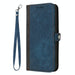 Side Buckle Double Fold Hand Strap Leather Phone Case