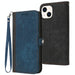 Side Buckle Double Fold Hand Strap Leather Phone Case