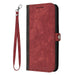 Side Buckle Double Fold Hand Strap Leather Phone Case