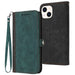 Side Buckle Double Fold Hand Strap Leather Phone Case