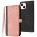 Side Buckle Double Fold Hand Strap Leather Phone Case