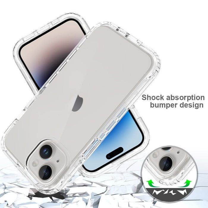 Shockproof Clear Gradient Pc Tpu Phone Case For Iphone 15