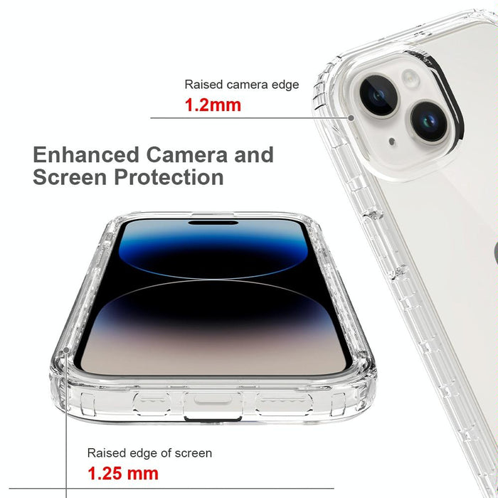 Shockproof Clear Gradient Pc Tpu Phone Case For Iphone 15