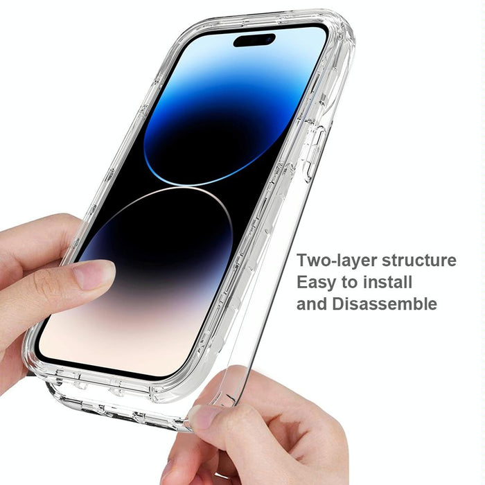 Shockproof Clear Gradient Pc Tpu Phone Case For Iphone 15