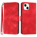 Line Pattern Skin Feel Leather Phone Case For Iphone 15