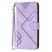 Line Pattern Skin Feel Leather Phone Case For Iphone 15