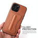 Fierre Shann Holder Back Cover Pu Phone Case For Iphone 15