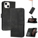 Cubic Skin Feel Flip Leather Phone Case For Iphone 15