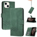 Cubic Skin Feel Flip Leather Phone Case For Iphone 15