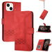 Cubic Skin Feel Flip Leather Phone Case For Iphone 15