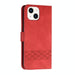 Cubic Skin Feel Flip Leather Phone Case For Iphone 15