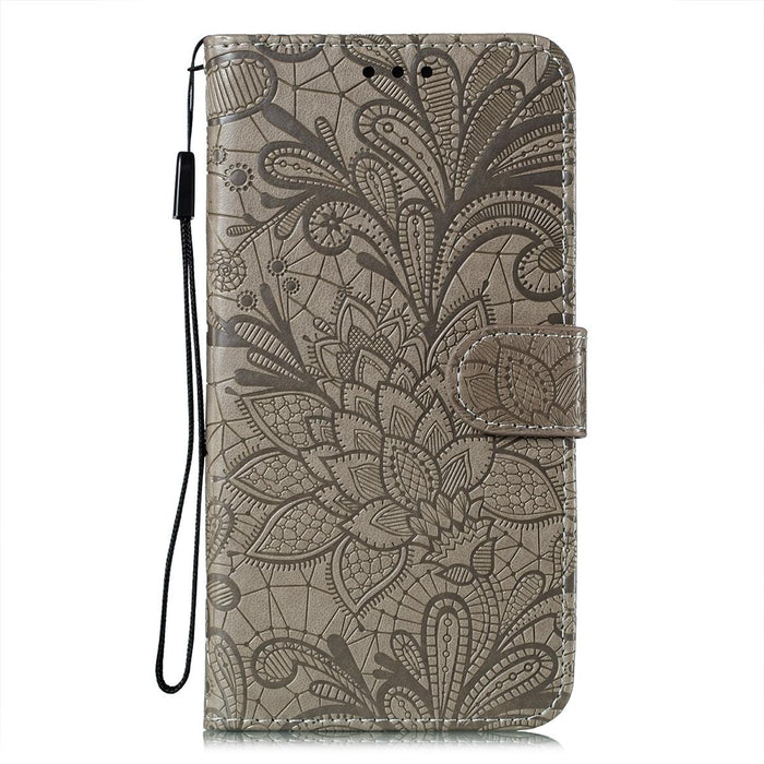 Lace Flower Embossing Flip Leather Phone Case For Iphone 15