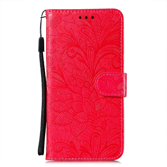 Lace Flower Embossing Flip Leather Phone Case For Iphone 15