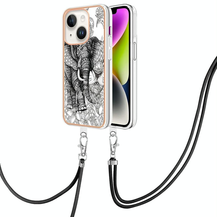 Electroplating Dual Side Imd Phone Case With Lanyard