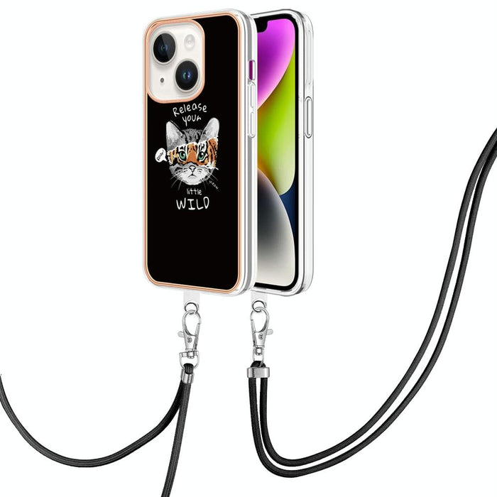 Electroplating Dual Side Imd Phone Case With Lanyard