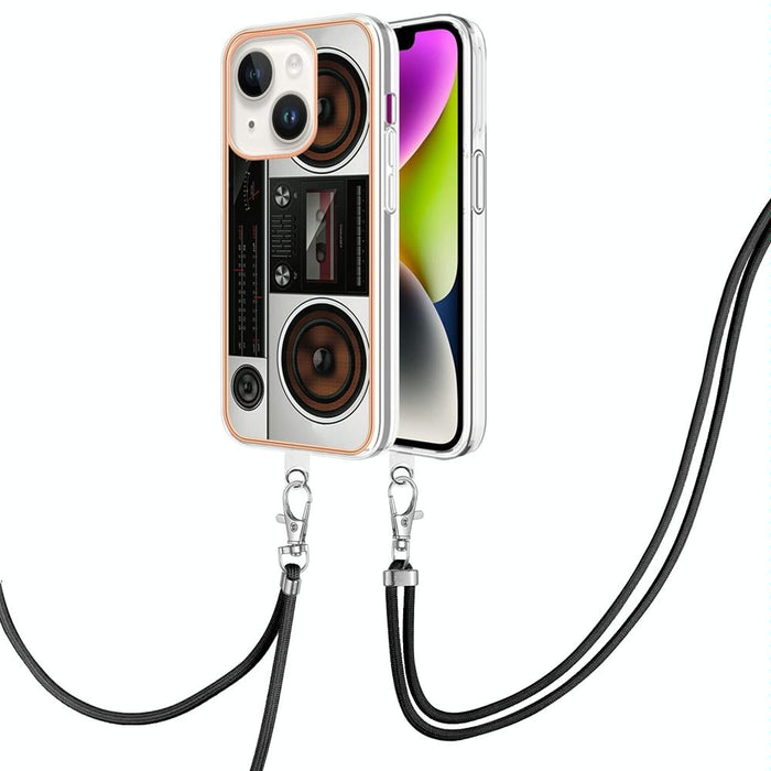 Electroplating Dual Side Imd Phone Case With Lanyard