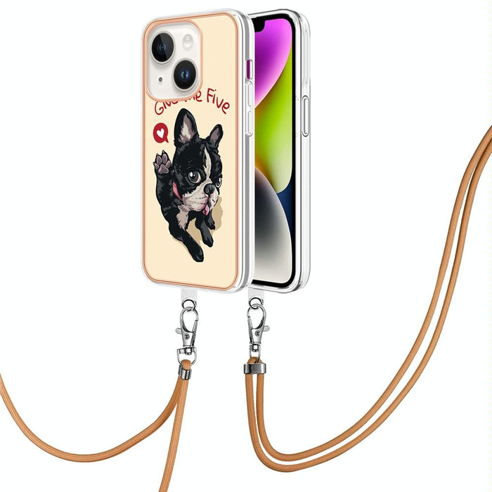 Electroplating Dual Side Imd Phone Case With Lanyard