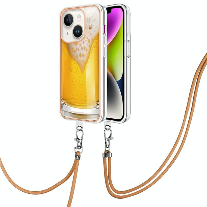 Electroplating Dual Side Imd Phone Case With Lanyard